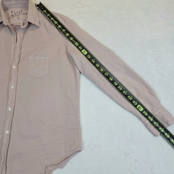 Frank & Eileen Button Down Eileen Shirt Womens XS Pink 100% Cotton Relaxed Fit - Picture 10 of 10